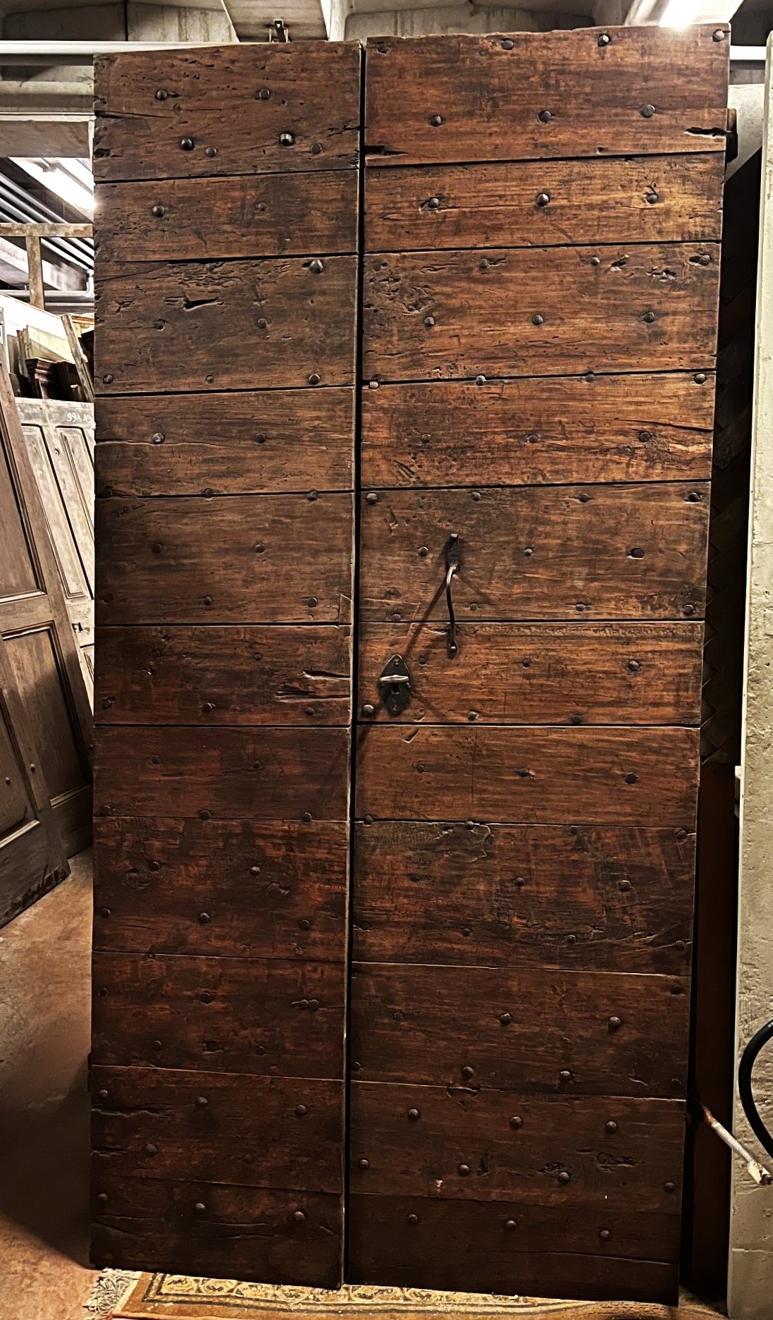PTCR527 - 19th century nailed poplar wood door.